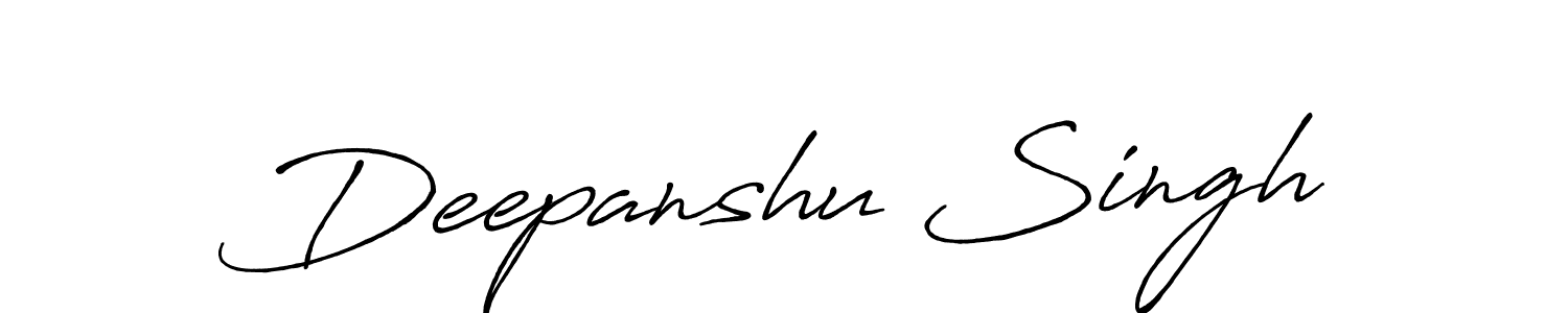 Make a beautiful signature design for name Deepanshu Singh. With this signature (Antro_Vectra_Bolder) style, you can create a handwritten signature for free. Deepanshu Singh signature style 7 images and pictures png