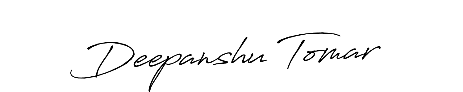 Create a beautiful signature design for name Deepanshu Tomar. With this signature (Antro_Vectra_Bolder) fonts, you can make a handwritten signature for free. Deepanshu Tomar signature style 7 images and pictures png