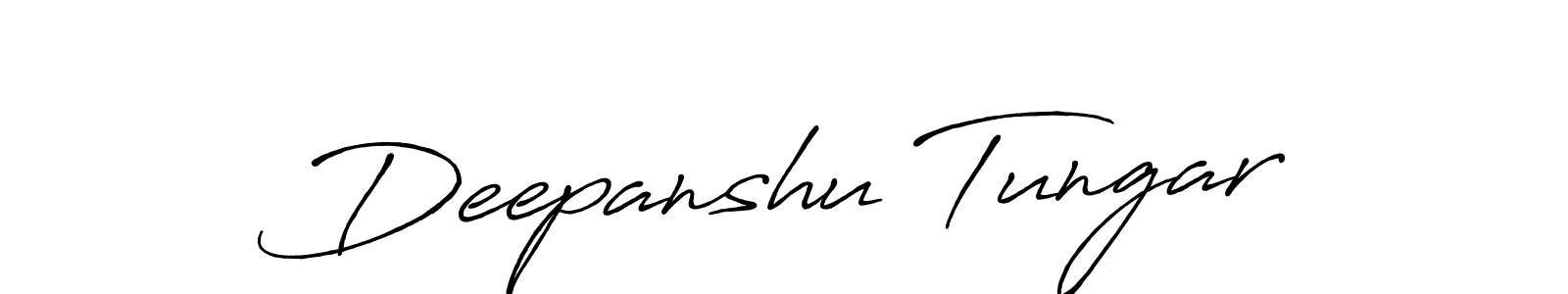 How to make Deepanshu Tungar name signature. Use Antro_Vectra_Bolder style for creating short signs online. This is the latest handwritten sign. Deepanshu Tungar signature style 7 images and pictures png