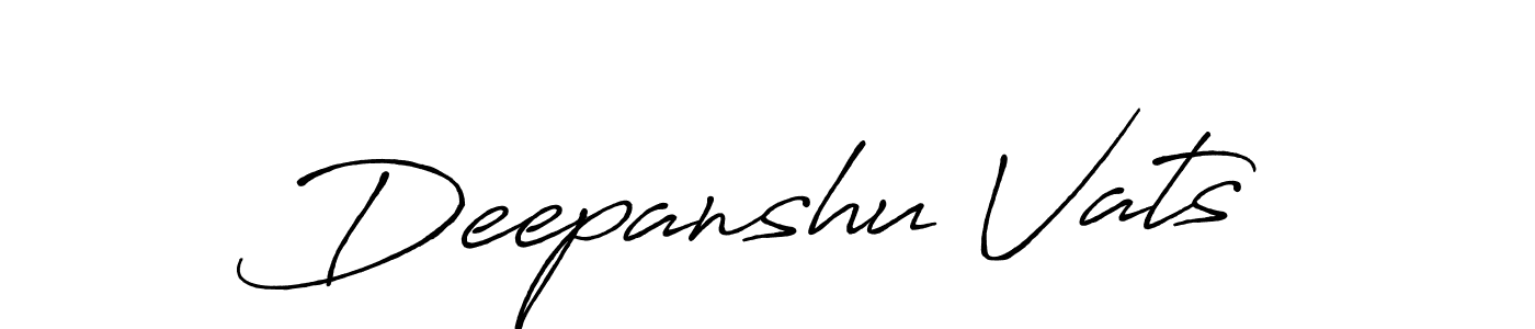 It looks lik you need a new signature style for name Deepanshu Vats. Design unique handwritten (Antro_Vectra_Bolder) signature with our free signature maker in just a few clicks. Deepanshu Vats signature style 7 images and pictures png