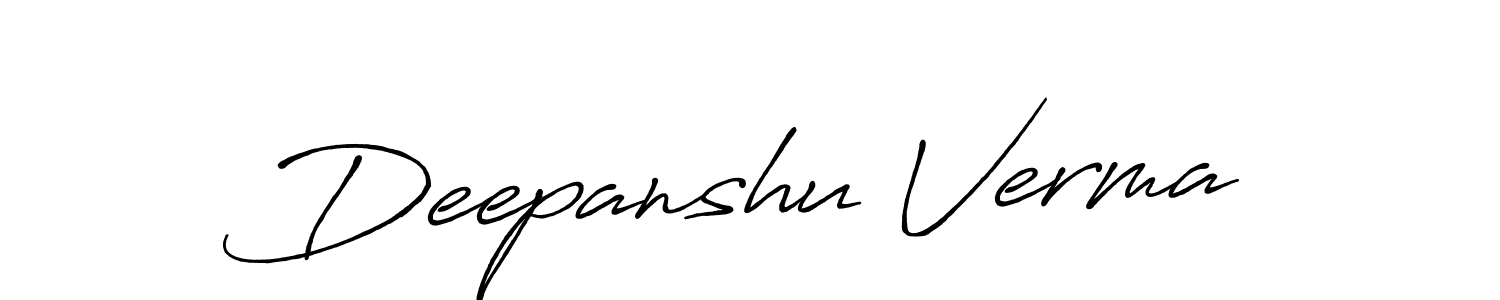 Also we have Deepanshu Verma name is the best signature style. Create professional handwritten signature collection using Antro_Vectra_Bolder autograph style. Deepanshu Verma signature style 7 images and pictures png