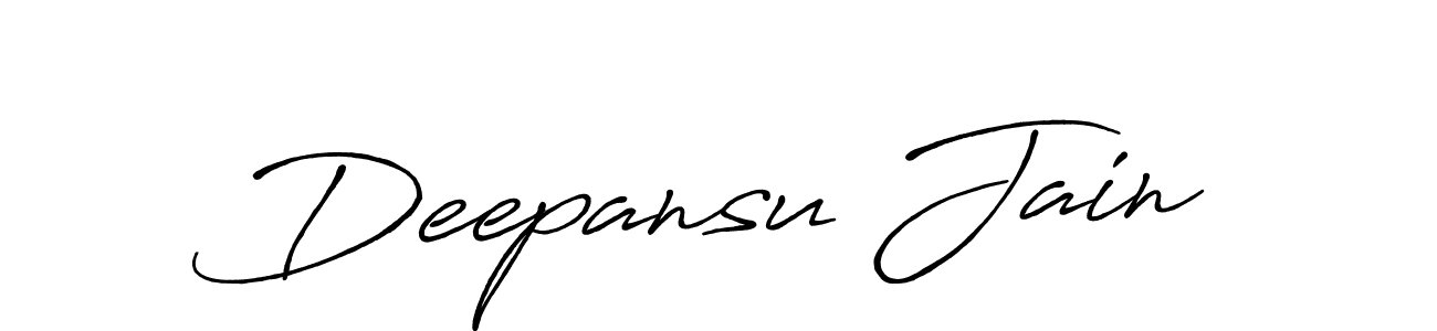 Create a beautiful signature design for name Deepansu Jain. With this signature (Antro_Vectra_Bolder) fonts, you can make a handwritten signature for free. Deepansu Jain signature style 7 images and pictures png