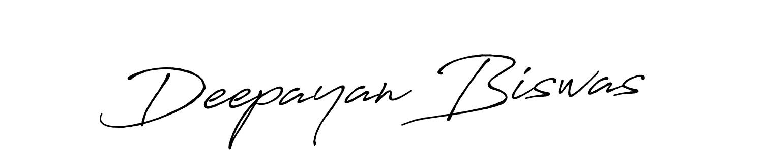 Create a beautiful signature design for name Deepayan Biswas. With this signature (Antro_Vectra_Bolder) fonts, you can make a handwritten signature for free. Deepayan Biswas signature style 7 images and pictures png