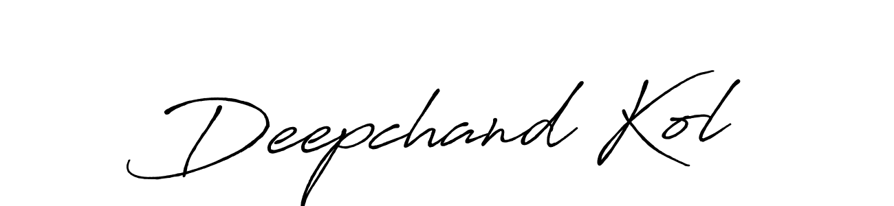 Also You can easily find your signature by using the search form. We will create Deepchand Kol name handwritten signature images for you free of cost using Antro_Vectra_Bolder sign style. Deepchand Kol signature style 7 images and pictures png