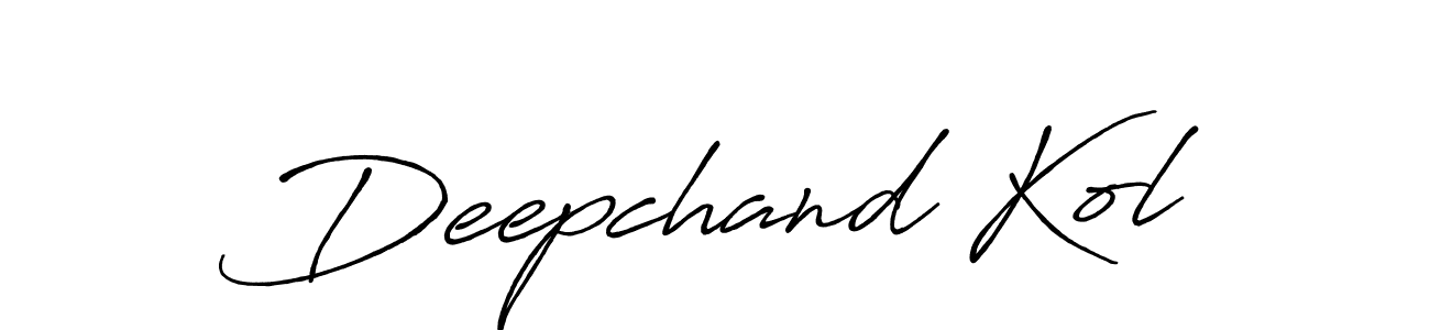 Also You can easily find your signature by using the search form. We will create Deepchand Kol name handwritten signature images for you free of cost using Antro_Vectra_Bolder sign style. Deepchand Kol signature style 7 images and pictures png