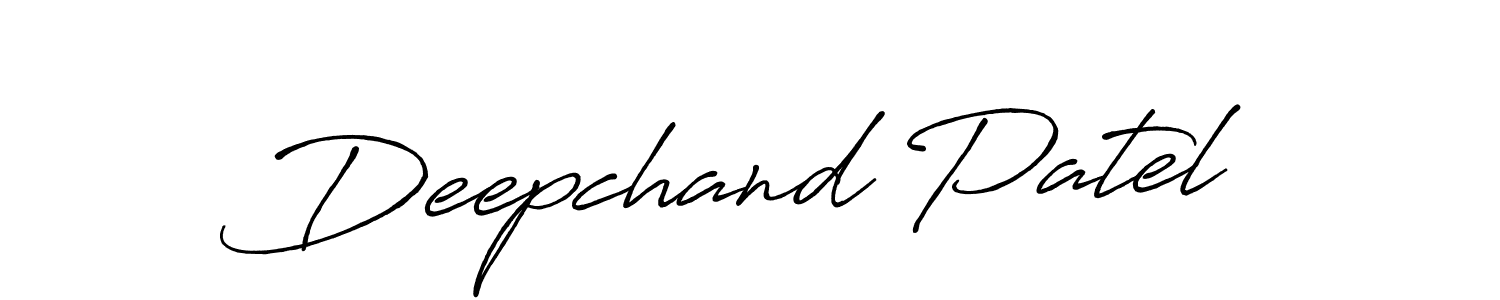 How to make Deepchand Patel name signature. Use Antro_Vectra_Bolder style for creating short signs online. This is the latest handwritten sign. Deepchand Patel signature style 7 images and pictures png