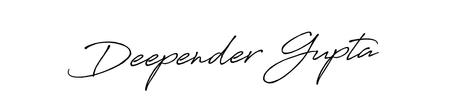 Design your own signature with our free online signature maker. With this signature software, you can create a handwritten (Antro_Vectra_Bolder) signature for name Deepender Gupta. Deepender Gupta signature style 7 images and pictures png
