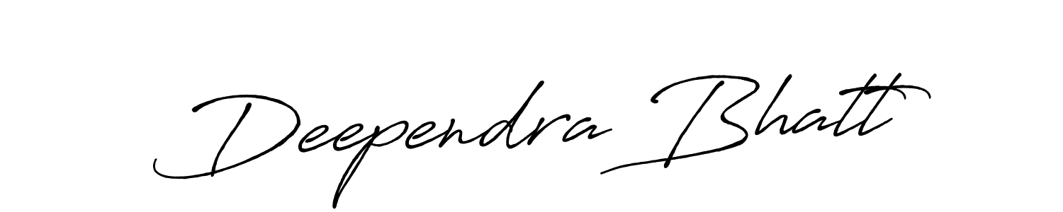 Also we have Deependra Bhatt name is the best signature style. Create professional handwritten signature collection using Antro_Vectra_Bolder autograph style. Deependra Bhatt signature style 7 images and pictures png