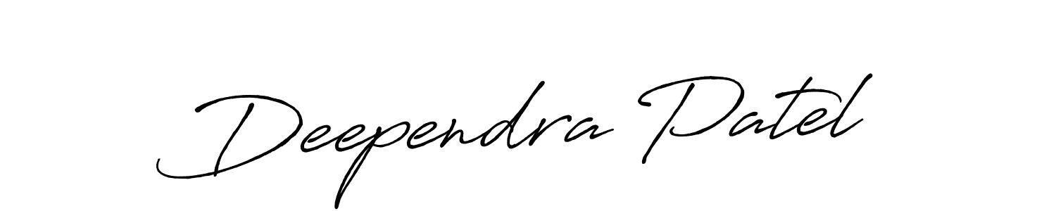 Antro_Vectra_Bolder is a professional signature style that is perfect for those who want to add a touch of class to their signature. It is also a great choice for those who want to make their signature more unique. Get Deependra Patel name to fancy signature for free. Deependra Patel signature style 7 images and pictures png