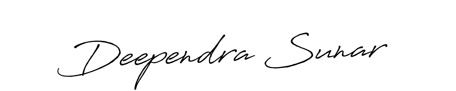 How to make Deependra Sunar name signature. Use Antro_Vectra_Bolder style for creating short signs online. This is the latest handwritten sign. Deependra Sunar signature style 7 images and pictures png