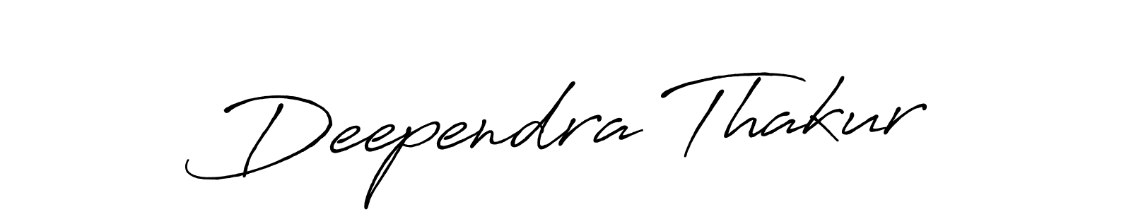 Create a beautiful signature design for name Deependra Thakur. With this signature (Antro_Vectra_Bolder) fonts, you can make a handwritten signature for free. Deependra Thakur signature style 7 images and pictures png