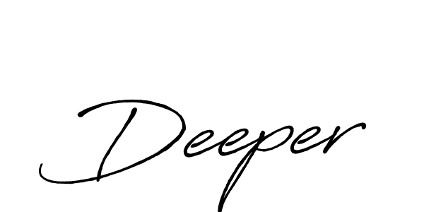 Create a beautiful signature design for name Deeper. With this signature (Antro_Vectra_Bolder) fonts, you can make a handwritten signature for free. Deeper signature style 7 images and pictures png