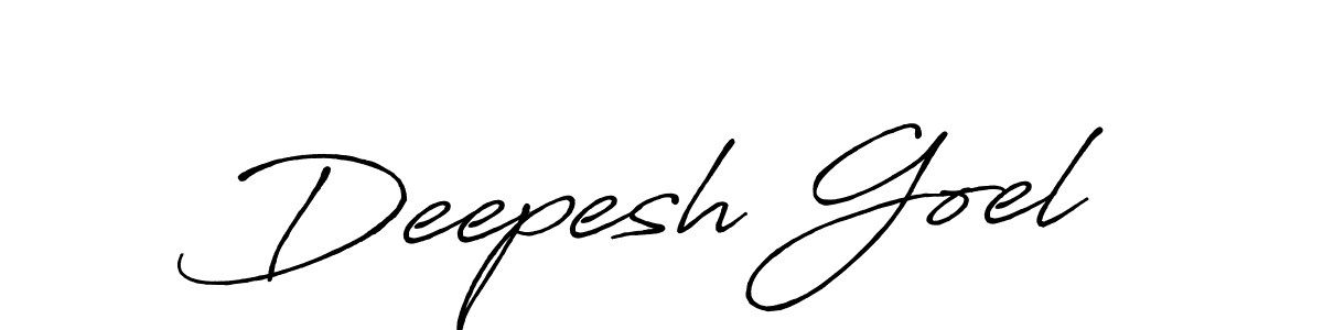 Deepesh Goel stylish signature style. Best Handwritten Sign (Antro_Vectra_Bolder) for my name. Handwritten Signature Collection Ideas for my name Deepesh Goel. Deepesh Goel signature style 7 images and pictures png