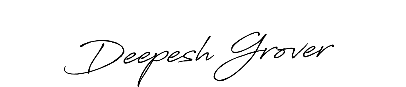 Make a beautiful signature design for name Deepesh Grover. With this signature (Antro_Vectra_Bolder) style, you can create a handwritten signature for free. Deepesh Grover signature style 7 images and pictures png