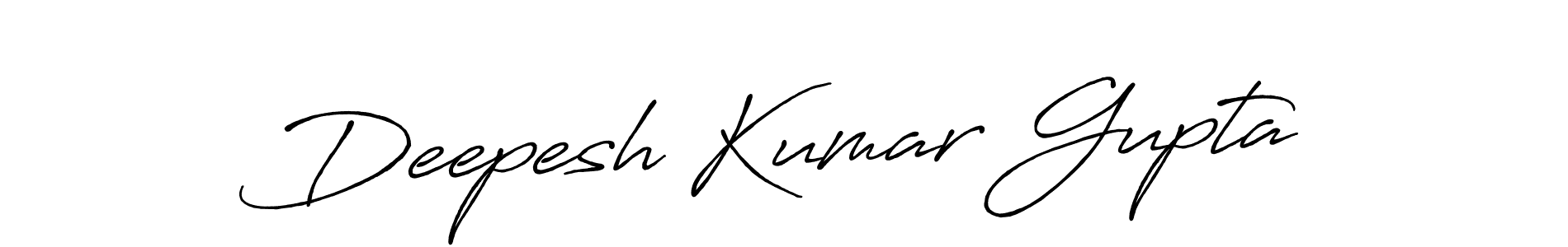 How to make Deepesh Kumar Gupta name signature. Use Antro_Vectra_Bolder style for creating short signs online. This is the latest handwritten sign. Deepesh Kumar Gupta signature style 7 images and pictures png