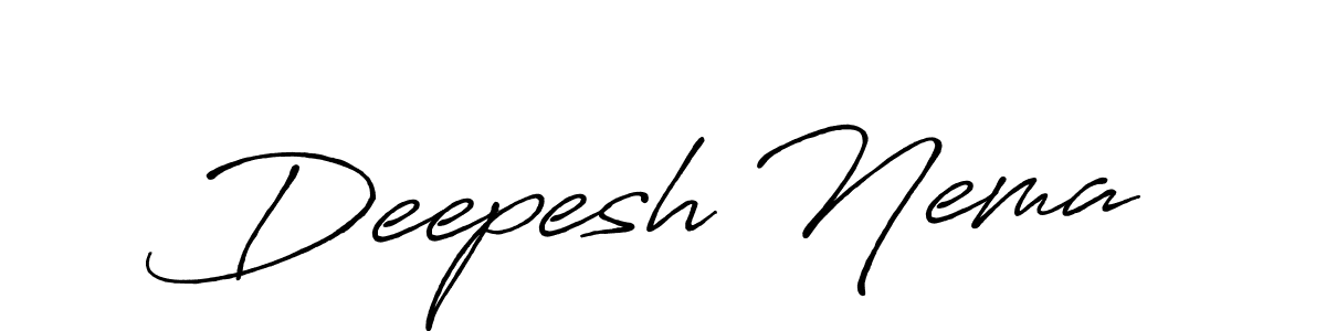 You can use this online signature creator to create a handwritten signature for the name Deepesh Nema. This is the best online autograph maker. Deepesh Nema signature style 7 images and pictures png