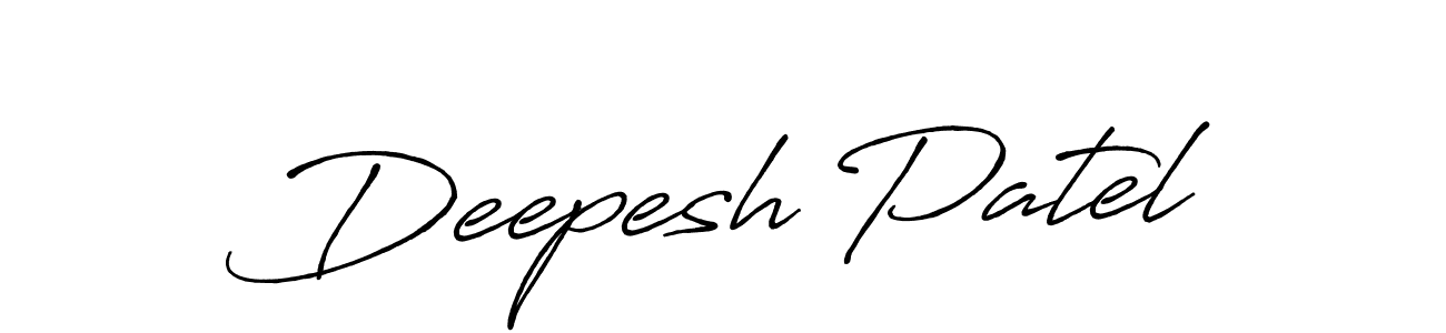 How to make Deepesh Patel signature? Antro_Vectra_Bolder is a professional autograph style. Create handwritten signature for Deepesh Patel name. Deepesh Patel signature style 7 images and pictures png