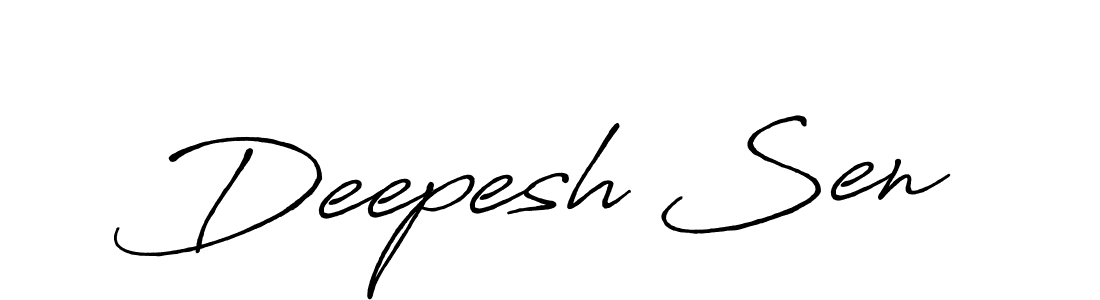 How to make Deepesh Sen signature? Antro_Vectra_Bolder is a professional autograph style. Create handwritten signature for Deepesh Sen name. Deepesh Sen signature style 7 images and pictures png