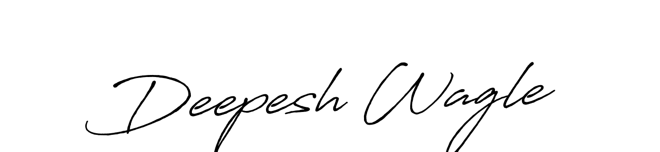 Make a beautiful signature design for name Deepesh Wagle. With this signature (Antro_Vectra_Bolder) style, you can create a handwritten signature for free. Deepesh Wagle signature style 7 images and pictures png