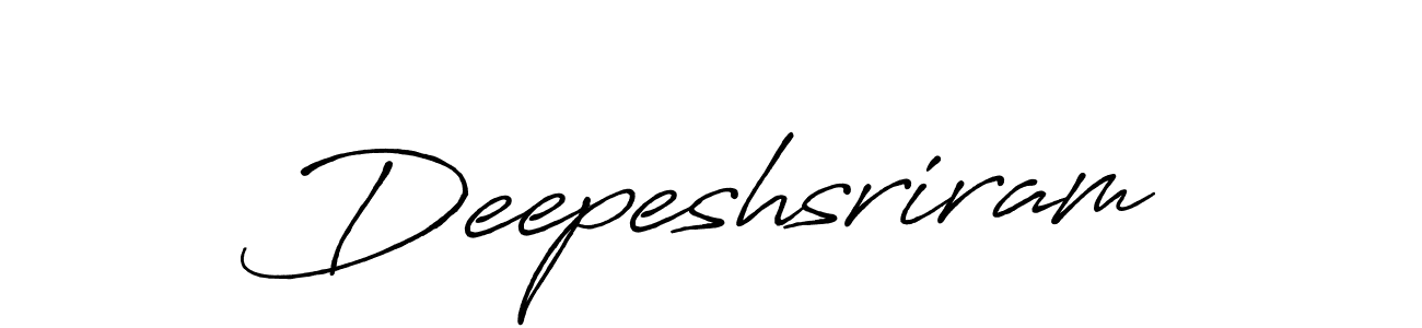 Make a beautiful signature design for name Deepeshsriram. With this signature (Antro_Vectra_Bolder) style, you can create a handwritten signature for free. Deepeshsriram signature style 7 images and pictures png