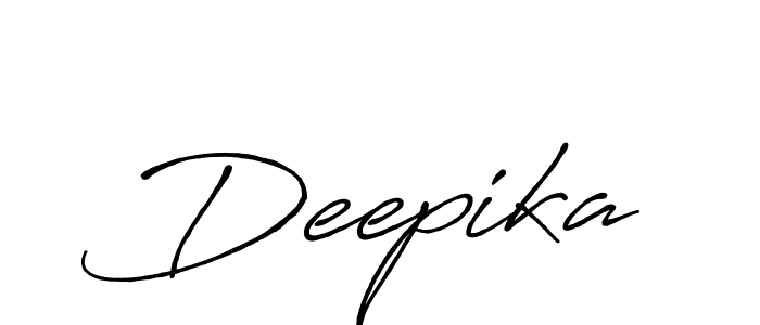 Make a beautiful signature design for name Deepika. With this signature (Antro_Vectra_Bolder) style, you can create a handwritten signature for free. Deepika signature style 7 images and pictures png