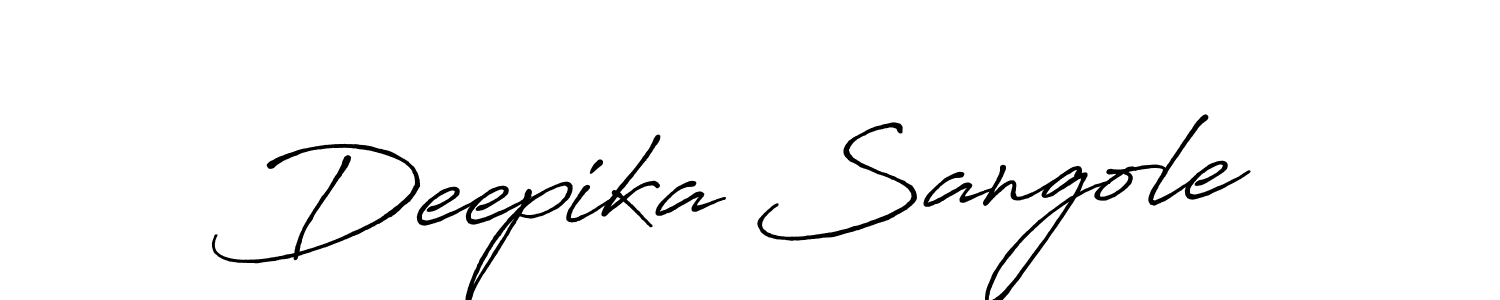 Make a beautiful signature design for name Deepika Sangole. With this signature (Antro_Vectra_Bolder) style, you can create a handwritten signature for free. Deepika Sangole signature style 7 images and pictures png