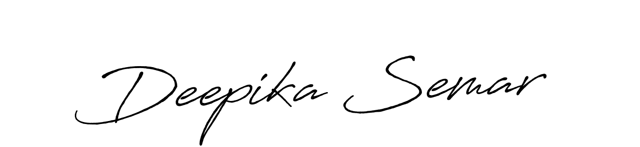 It looks lik you need a new signature style for name Deepika Semar. Design unique handwritten (Antro_Vectra_Bolder) signature with our free signature maker in just a few clicks. Deepika Semar signature style 7 images and pictures png