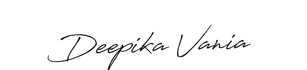 It looks lik you need a new signature style for name Deepika Vania. Design unique handwritten (Antro_Vectra_Bolder) signature with our free signature maker in just a few clicks. Deepika Vania signature style 7 images and pictures png