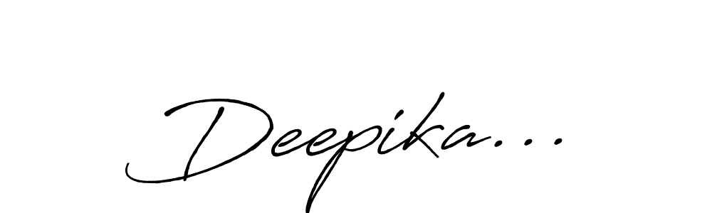 Make a beautiful signature design for name Deepika.... With this signature (Antro_Vectra_Bolder) style, you can create a handwritten signature for free. Deepika... signature style 7 images and pictures png