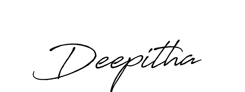 Design your own signature with our free online signature maker. With this signature software, you can create a handwritten (Antro_Vectra_Bolder) signature for name Deepitha. Deepitha signature style 7 images and pictures png