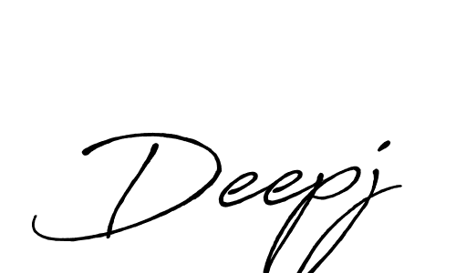 Design your own signature with our free online signature maker. With this signature software, you can create a handwritten (Antro_Vectra_Bolder) signature for name Deepj. Deepj signature style 7 images and pictures png