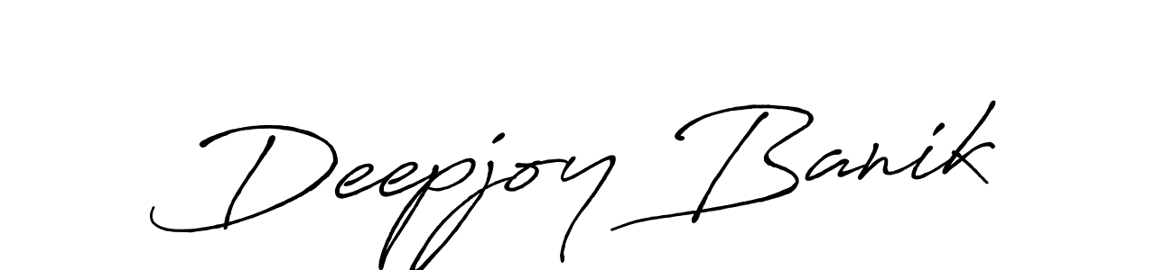 Use a signature maker to create a handwritten signature online. With this signature software, you can design (Antro_Vectra_Bolder) your own signature for name Deepjoy Banik. Deepjoy Banik signature style 7 images and pictures png