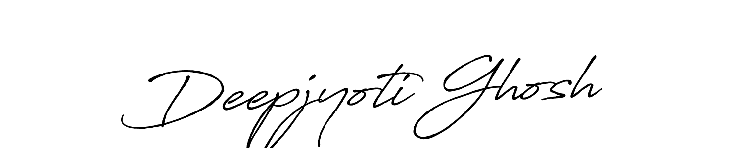 Create a beautiful signature design for name Deepjyoti Ghosh. With this signature (Antro_Vectra_Bolder) fonts, you can make a handwritten signature for free. Deepjyoti Ghosh signature style 7 images and pictures png