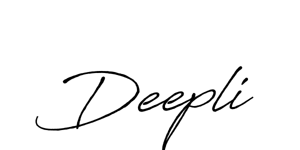 Use a signature maker to create a handwritten signature online. With this signature software, you can design (Antro_Vectra_Bolder) your own signature for name Deepli. Deepli signature style 7 images and pictures png