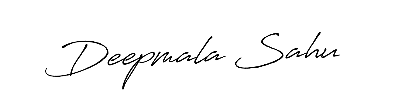 Make a beautiful signature design for name Deepmala Sahu. With this signature (Antro_Vectra_Bolder) style, you can create a handwritten signature for free. Deepmala Sahu signature style 7 images and pictures png