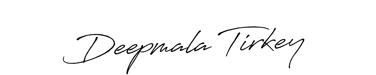 Create a beautiful signature design for name Deepmala Tirkey. With this signature (Antro_Vectra_Bolder) fonts, you can make a handwritten signature for free. Deepmala Tirkey signature style 7 images and pictures png
