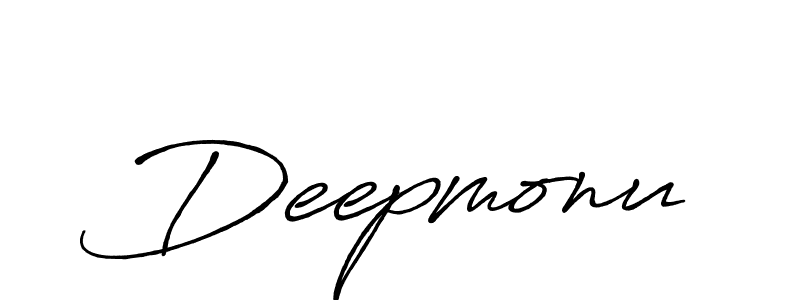 Make a beautiful signature design for name Deepmonu. With this signature (Antro_Vectra_Bolder) style, you can create a handwritten signature for free. Deepmonu signature style 7 images and pictures png