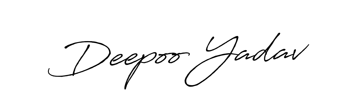 Make a short Deepoo Yadav signature style. Manage your documents anywhere anytime using Antro_Vectra_Bolder. Create and add eSignatures, submit forms, share and send files easily. Deepoo Yadav signature style 7 images and pictures png