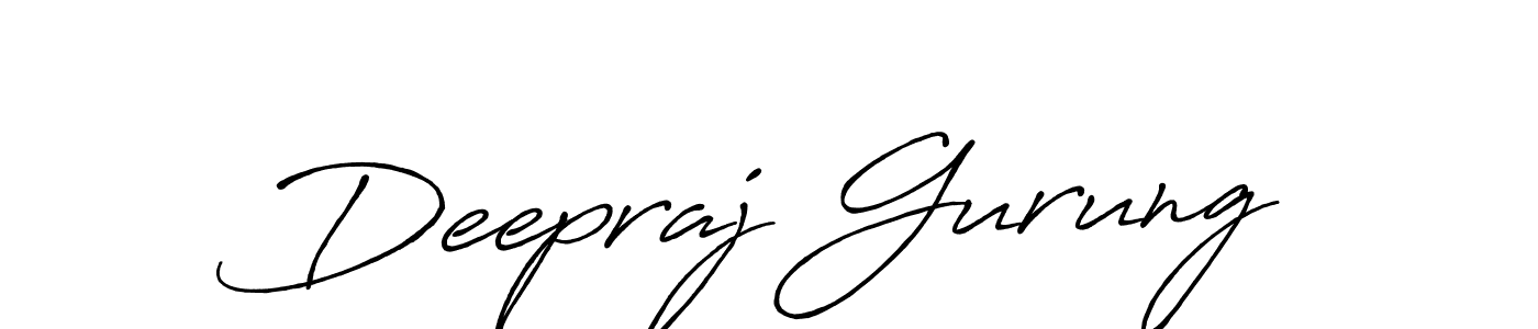 Deepraj Gurung stylish signature style. Best Handwritten Sign (Antro_Vectra_Bolder) for my name. Handwritten Signature Collection Ideas for my name Deepraj Gurung. Deepraj Gurung signature style 7 images and pictures png