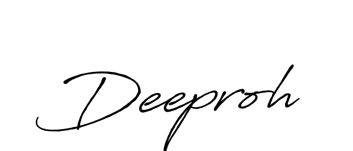 Create a beautiful signature design for name Deeproh. With this signature (Antro_Vectra_Bolder) fonts, you can make a handwritten signature for free. Deeproh signature style 7 images and pictures png