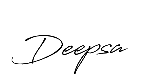 Make a beautiful signature design for name Deepsa. With this signature (Antro_Vectra_Bolder) style, you can create a handwritten signature for free. Deepsa signature style 7 images and pictures png