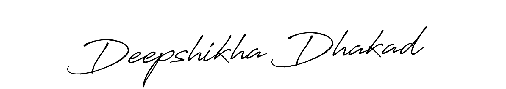 Design your own signature with our free online signature maker. With this signature software, you can create a handwritten (Antro_Vectra_Bolder) signature for name Deepshikha Dhakad. Deepshikha Dhakad signature style 7 images and pictures png