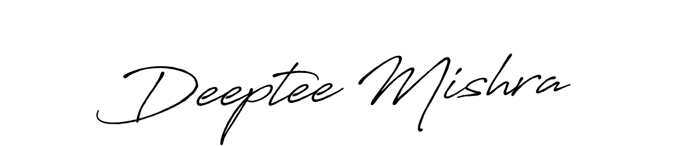 Also we have Deeptee Mishra name is the best signature style. Create professional handwritten signature collection using Antro_Vectra_Bolder autograph style. Deeptee Mishra signature style 7 images and pictures png