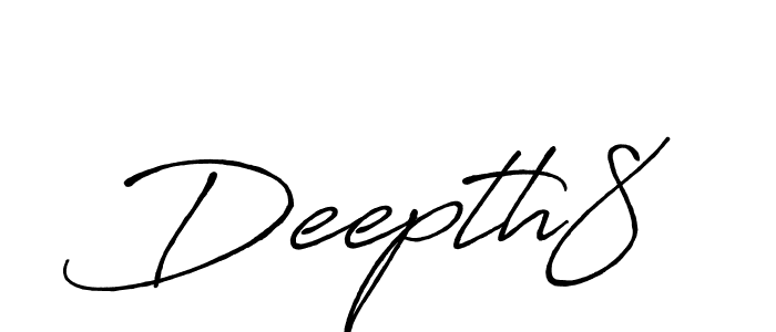 Deepth8 stylish signature style. Best Handwritten Sign (Antro_Vectra_Bolder) for my name. Handwritten Signature Collection Ideas for my name Deepth8. Deepth8 signature style 7 images and pictures png