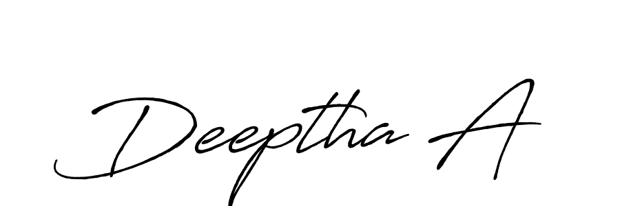 if you are searching for the best signature style for your name Deeptha A. so please give up your signature search. here we have designed multiple signature styles  using Antro_Vectra_Bolder. Deeptha A signature style 7 images and pictures png
