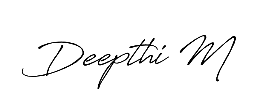 Make a beautiful signature design for name Deepthi M. Use this online signature maker to create a handwritten signature for free. Deepthi M signature style 7 images and pictures png