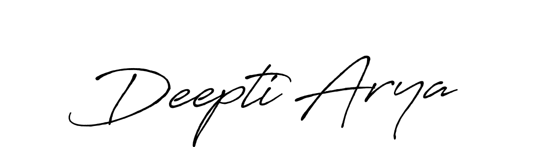 How to make Deepti Arya signature? Antro_Vectra_Bolder is a professional autograph style. Create handwritten signature for Deepti Arya name. Deepti Arya signature style 7 images and pictures png