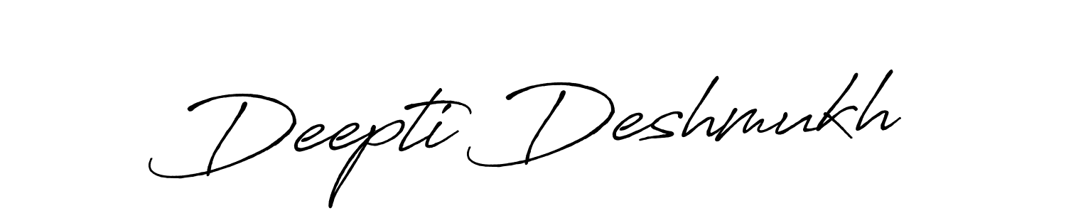 How to make Deepti Deshmukh name signature. Use Antro_Vectra_Bolder style for creating short signs online. This is the latest handwritten sign. Deepti Deshmukh signature style 7 images and pictures png