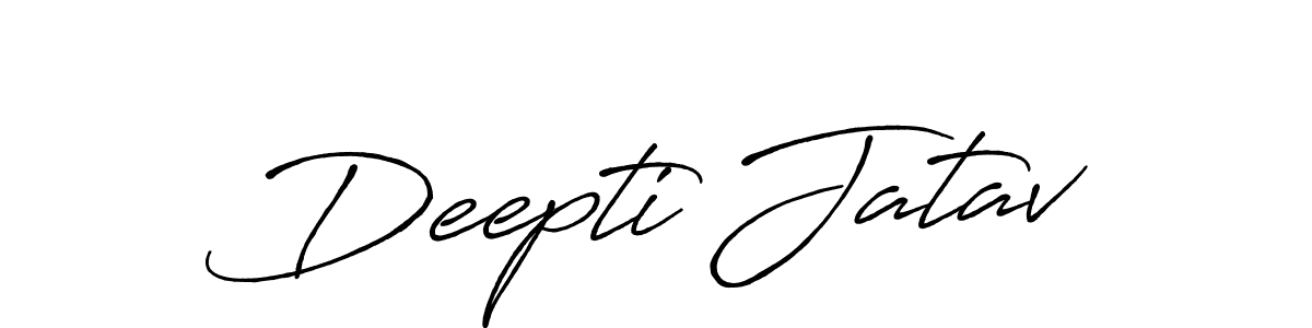 Antro_Vectra_Bolder is a professional signature style that is perfect for those who want to add a touch of class to their signature. It is also a great choice for those who want to make their signature more unique. Get Deepti Jatav name to fancy signature for free. Deepti Jatav signature style 7 images and pictures png