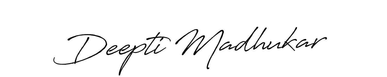 Use a signature maker to create a handwritten signature online. With this signature software, you can design (Antro_Vectra_Bolder) your own signature for name Deepti Madhukar. Deepti Madhukar signature style 7 images and pictures png